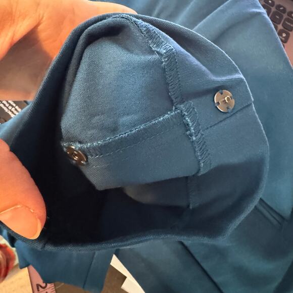 41 Hawthorn Blue Pants Size 4 NWT Flat Front Tapered Leg Adjustable Hem Workwear - Picture 6 of 9